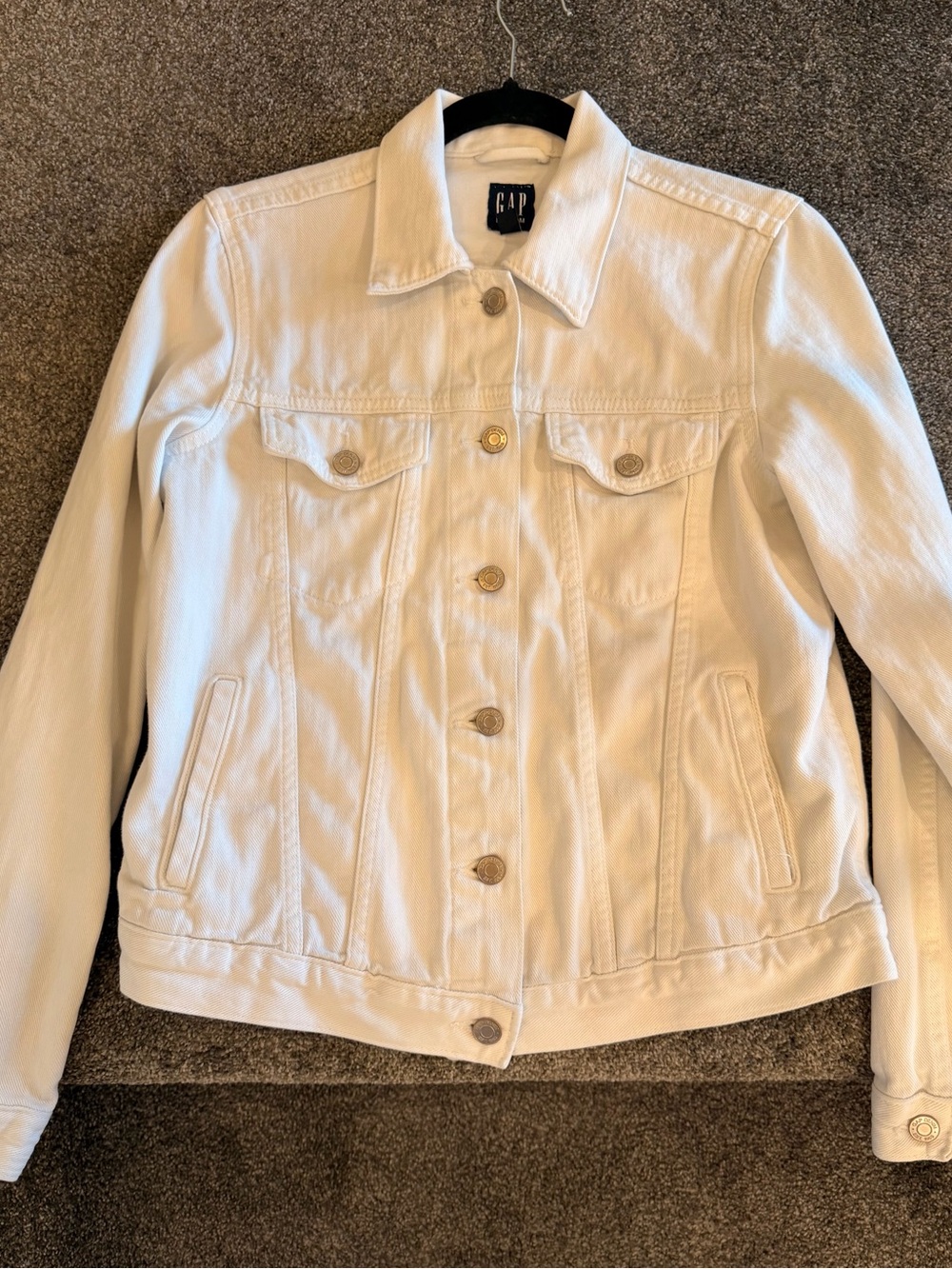 GAP DENIM White Icon Trucker Jacket - Size S / SP